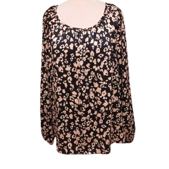 Ann Taylor Factory Animal Print Pull On Blouse- Sz. XL - Picture 1 of 8